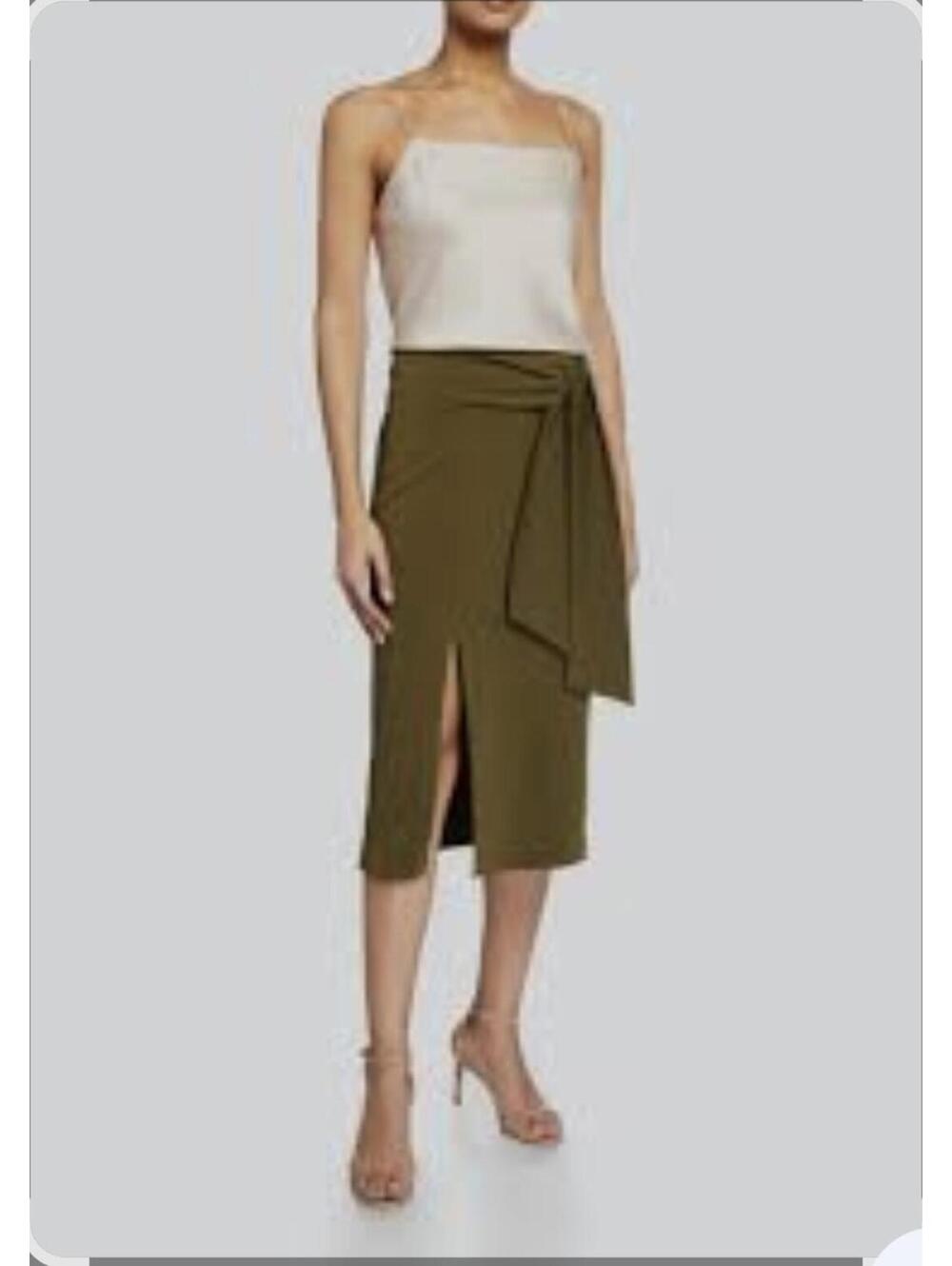 Alice + Olivia Riva Tie detail Midi skirt size 6 [COPY]